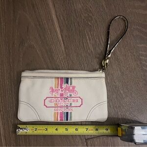 Coach canvas wristlet